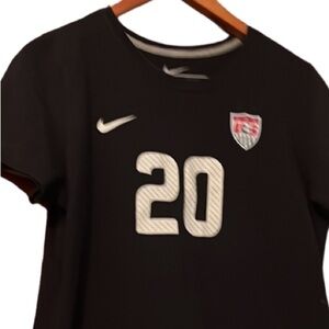 Nike USA Women Soccer #20 WAMBACK Black Soccer Tee Sz XL Slim fit